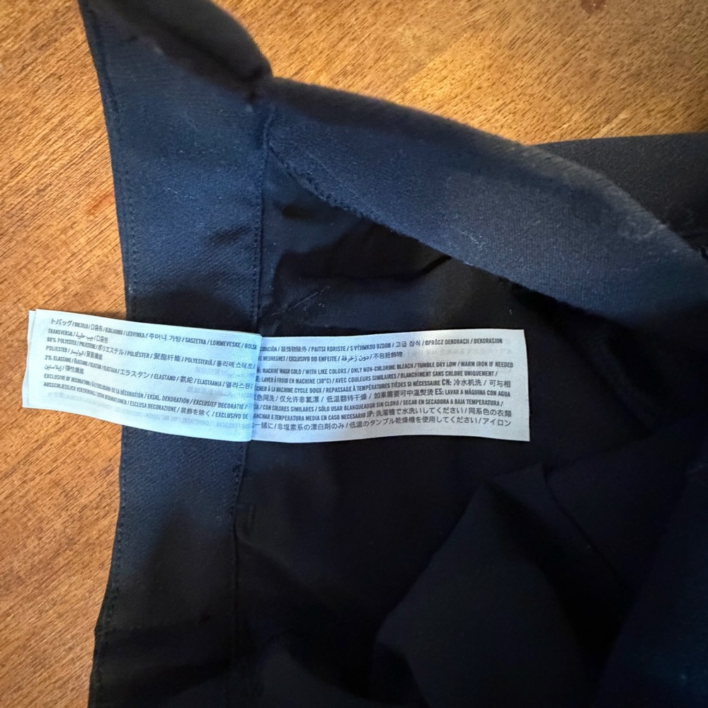 Abercrombie & Fitch Sloane Tailored Wide-Leg Women's Black Trousers Size 24 (00) - Picture 10 of 16